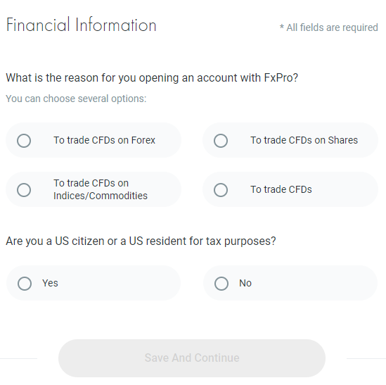Hướng dẫn mở tài khoản sàn FxPro